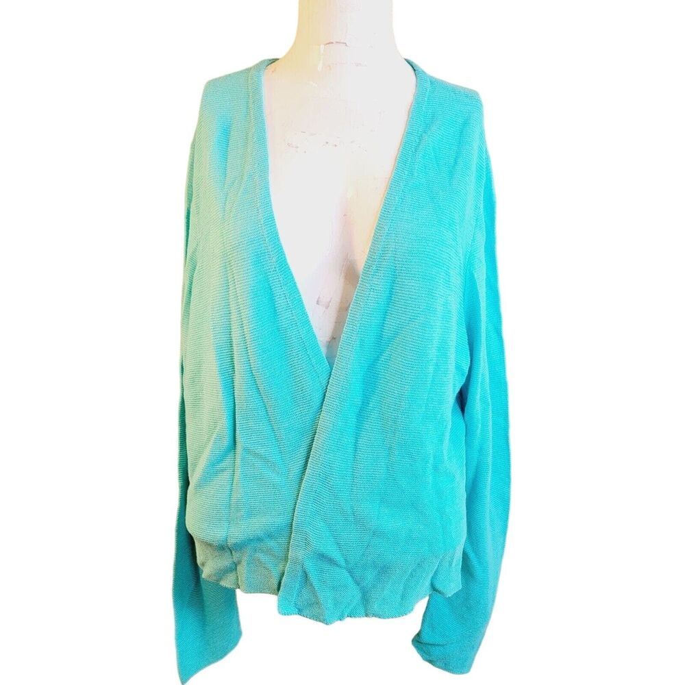 J. Jill Large Sweater women cardigan knit stretch modal linen open adjustable